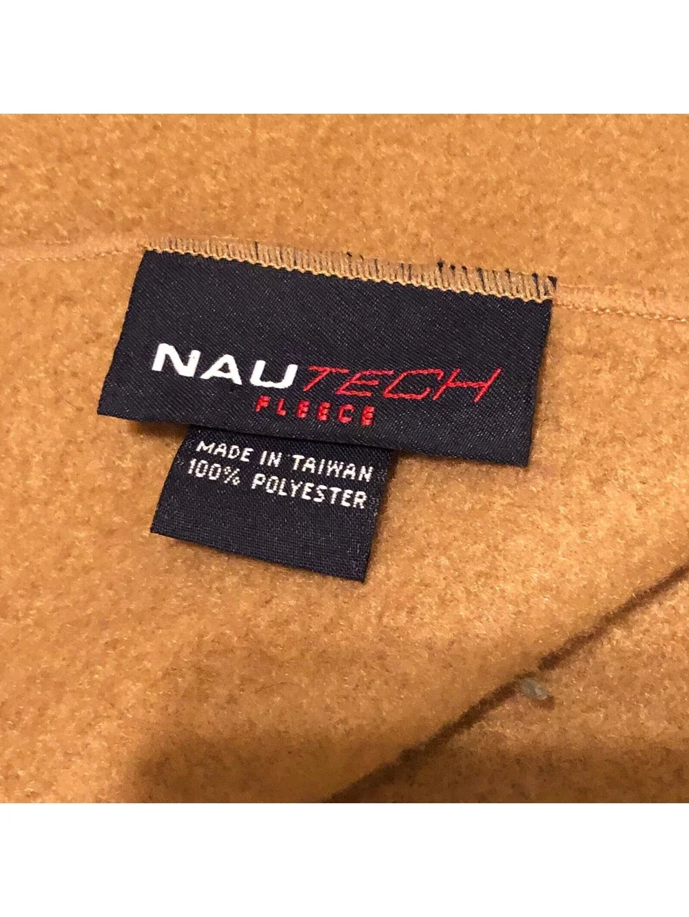 Nautica Tan Fleece Scarf 100% Polyester Warm Winter Accessory